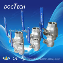 2 Piece Thread Ball Valve NPT/BSPT Thread 1000WOG